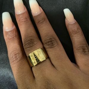 Michael Kors Logo Plaque Ring